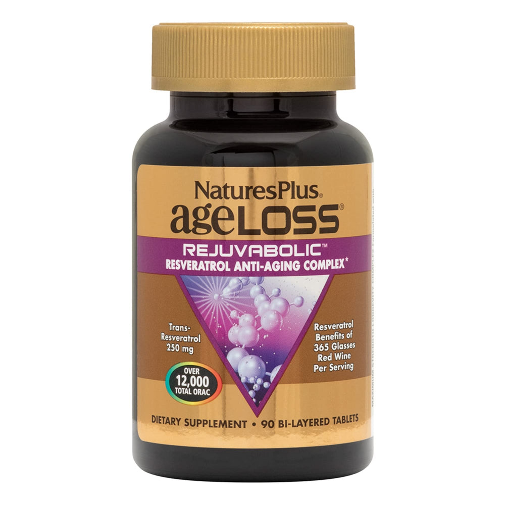 NaturesPlus AgeLoss REJUVABOLIC bottle front for daily wellness.