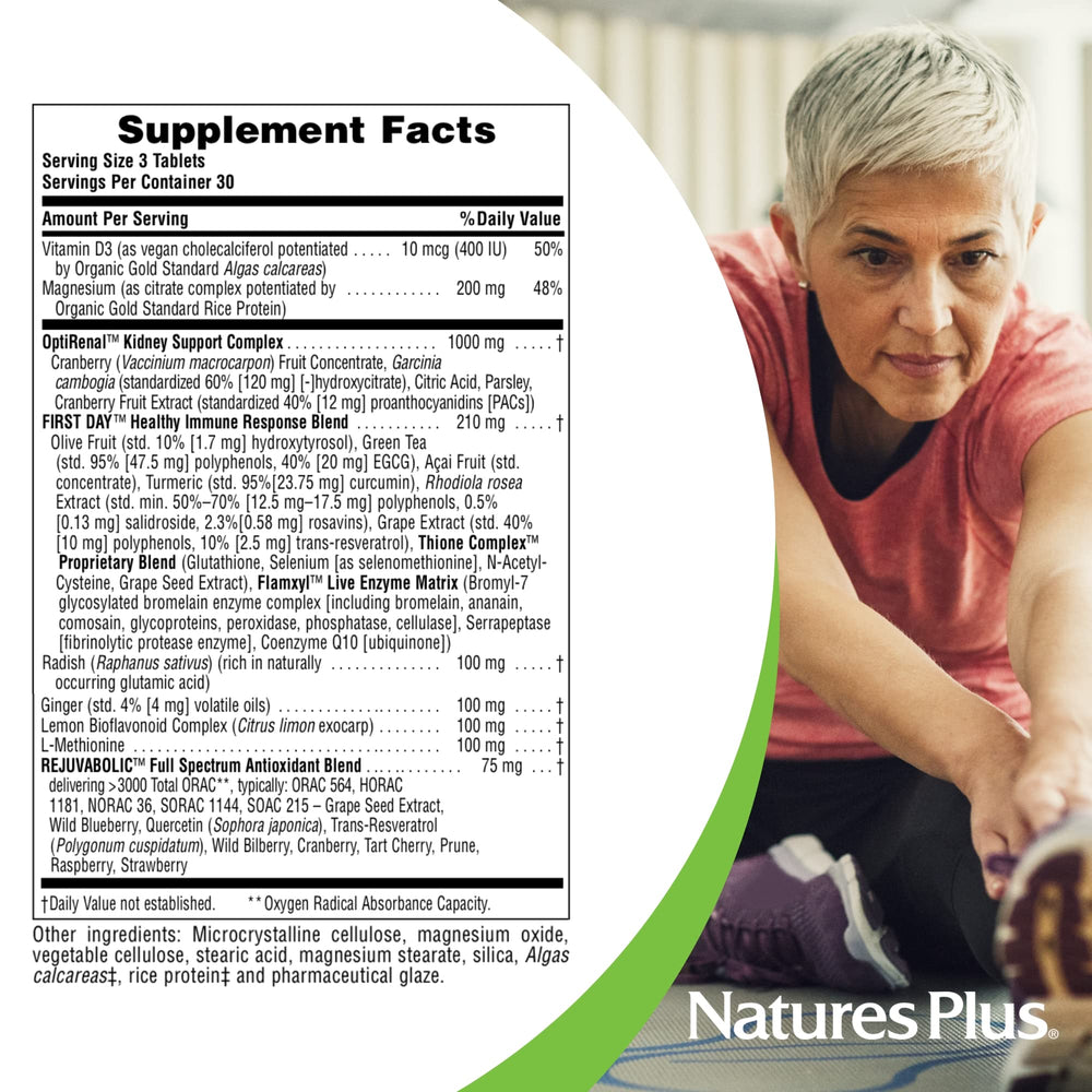 NaturesPlus AgeLoss vitamin D3 and magnesium blend aids oxalate balance
