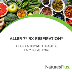 NaturesPlus Aller-7 Rx-Respiration capsules prepared for daily use.