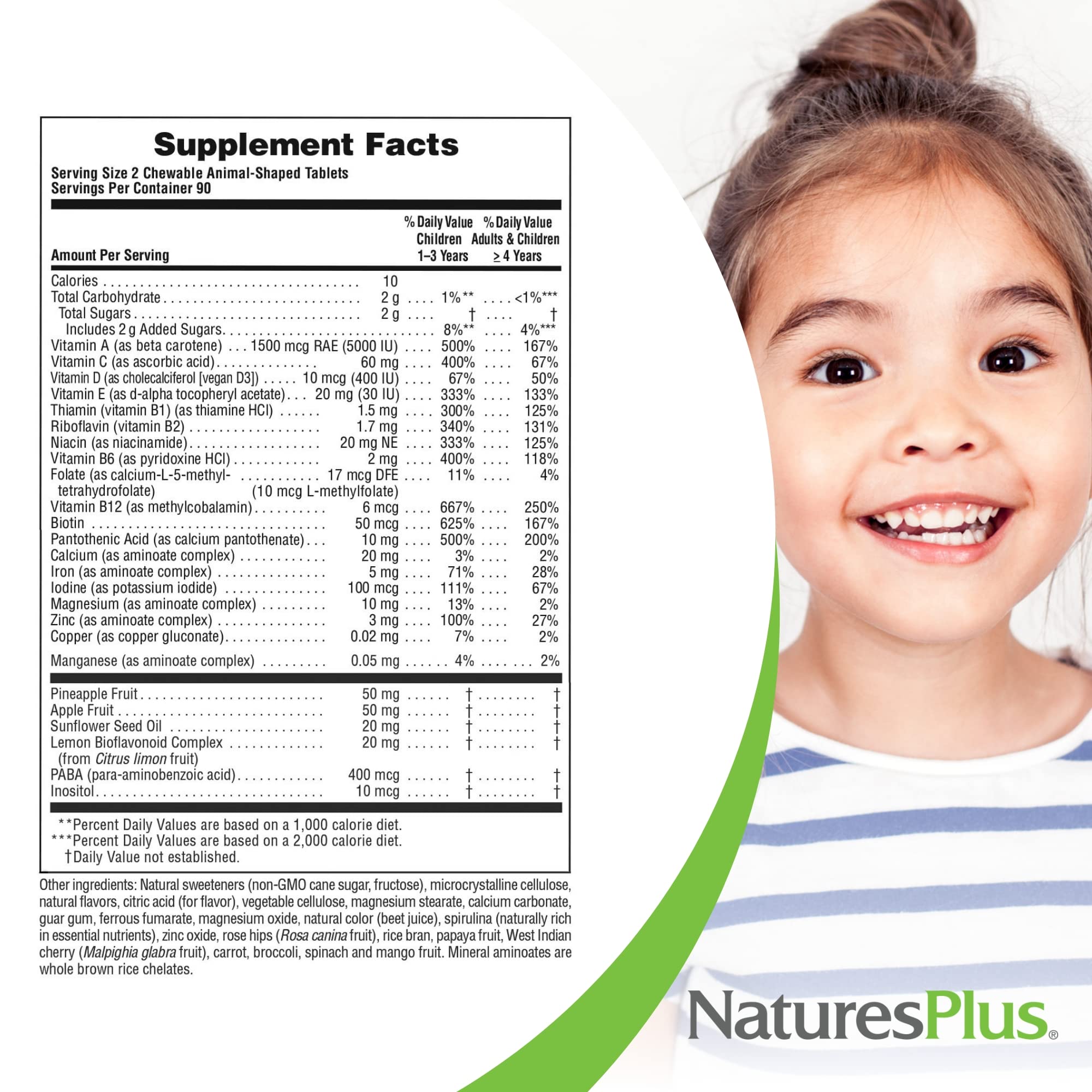 180 chewables provide 90 servings for home or school use.