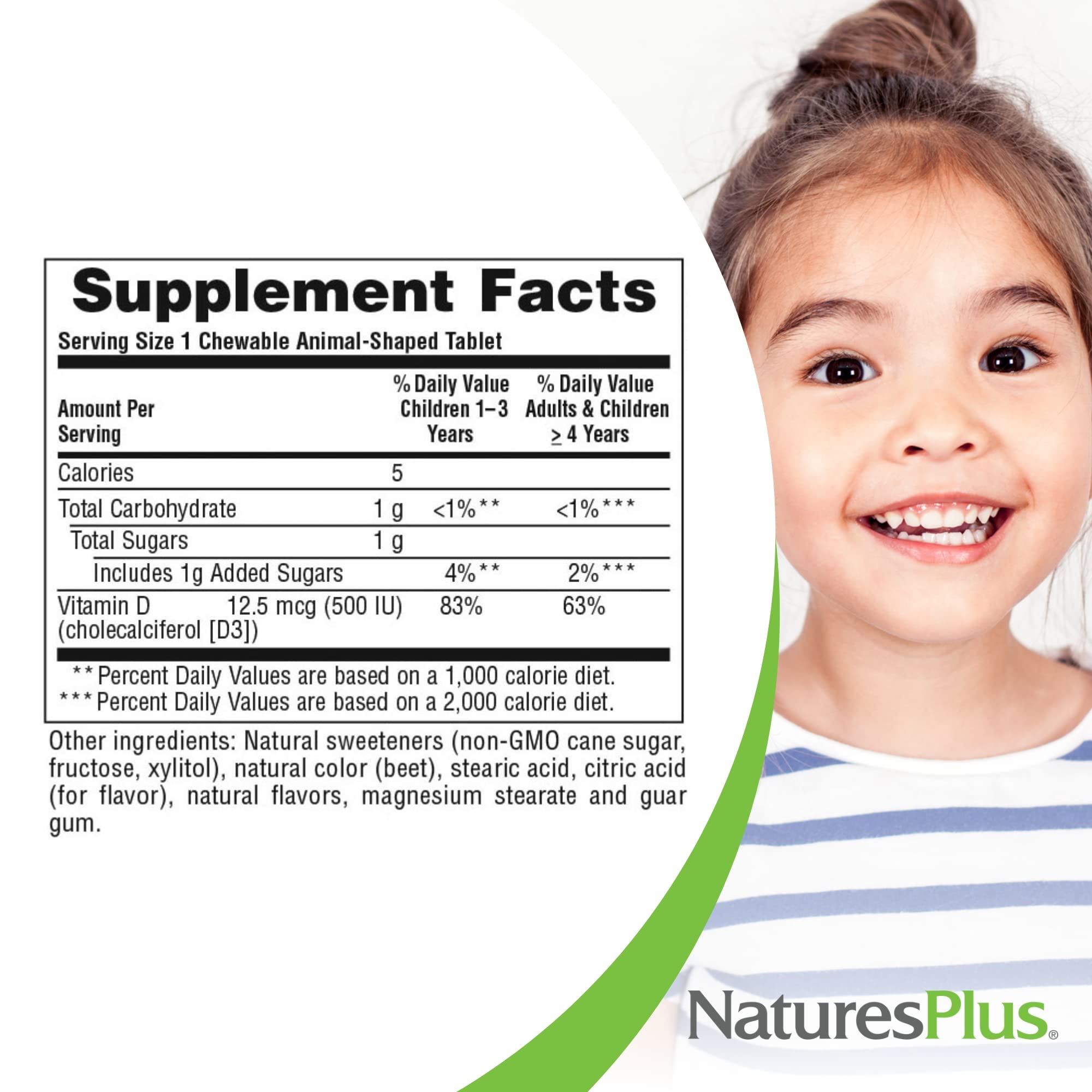 NaturesPlus Animal Parade D3 animal-shaped tablets for children