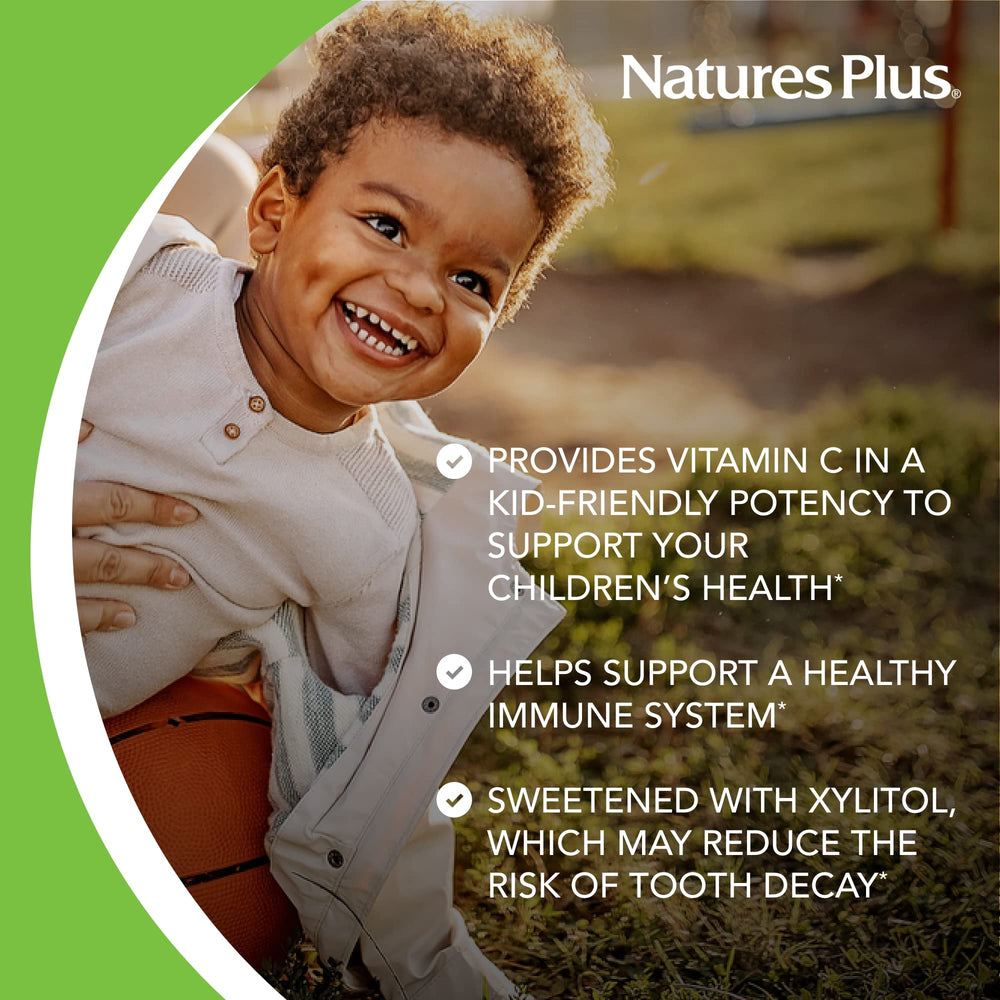 NaturesPlus Animal Parade bottle label highlighting gluten-free and vegan attributes.