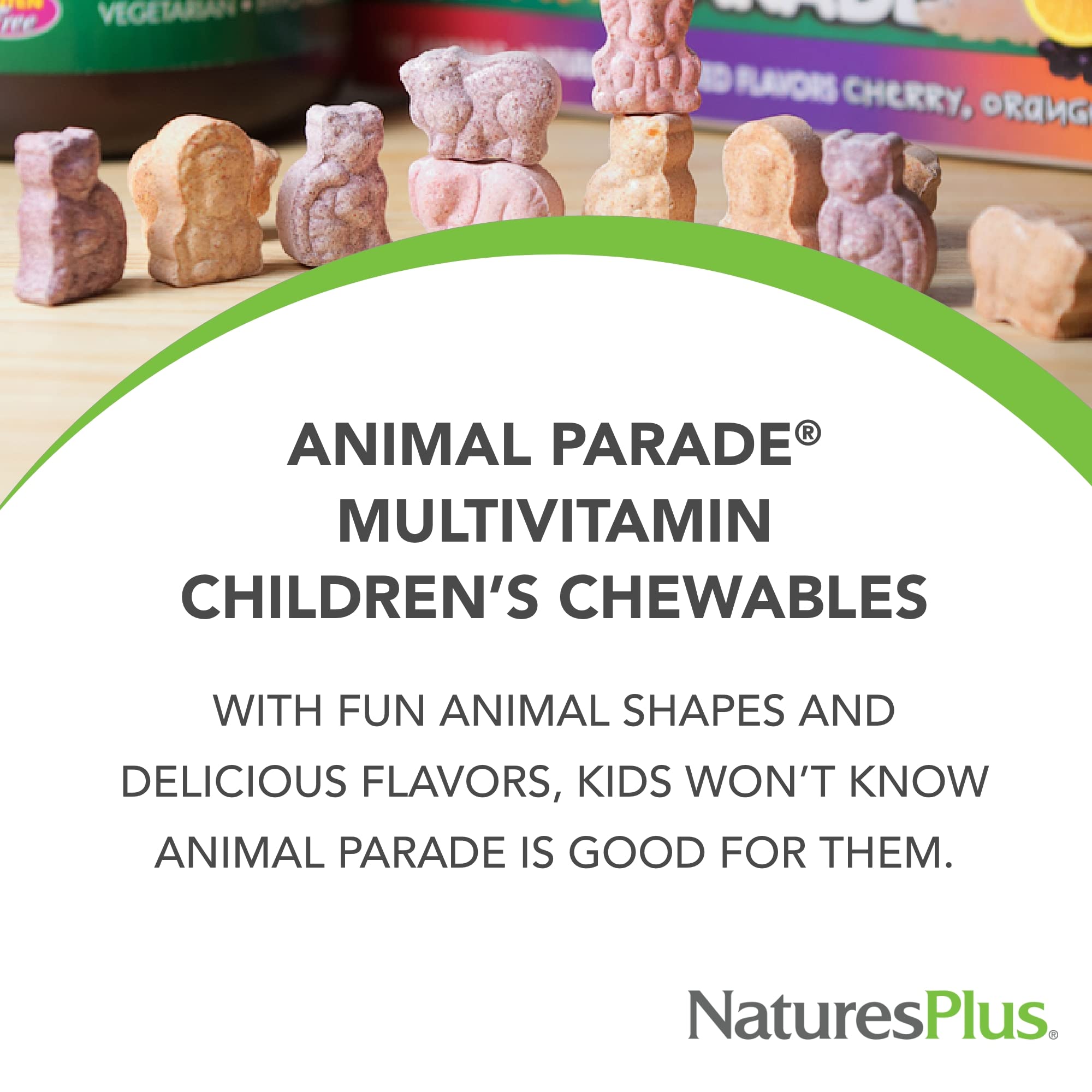 NaturesPlus Animal Parade cherry flavored chews appeal to kids