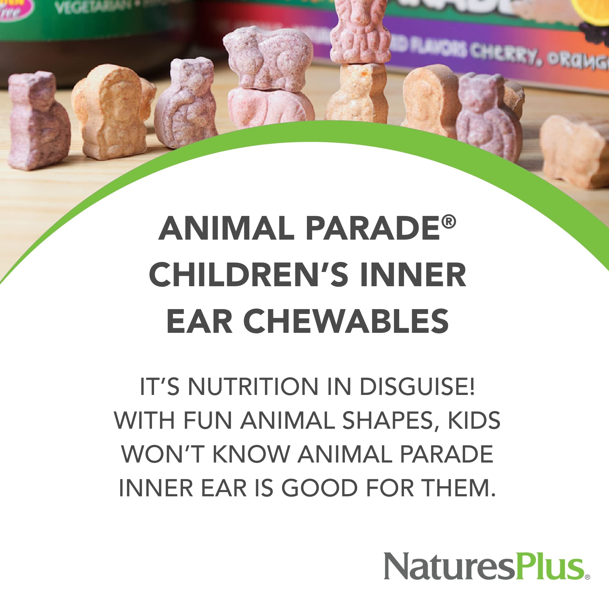 Cherry-flavored Animal Parade chewables appeal to children during routine