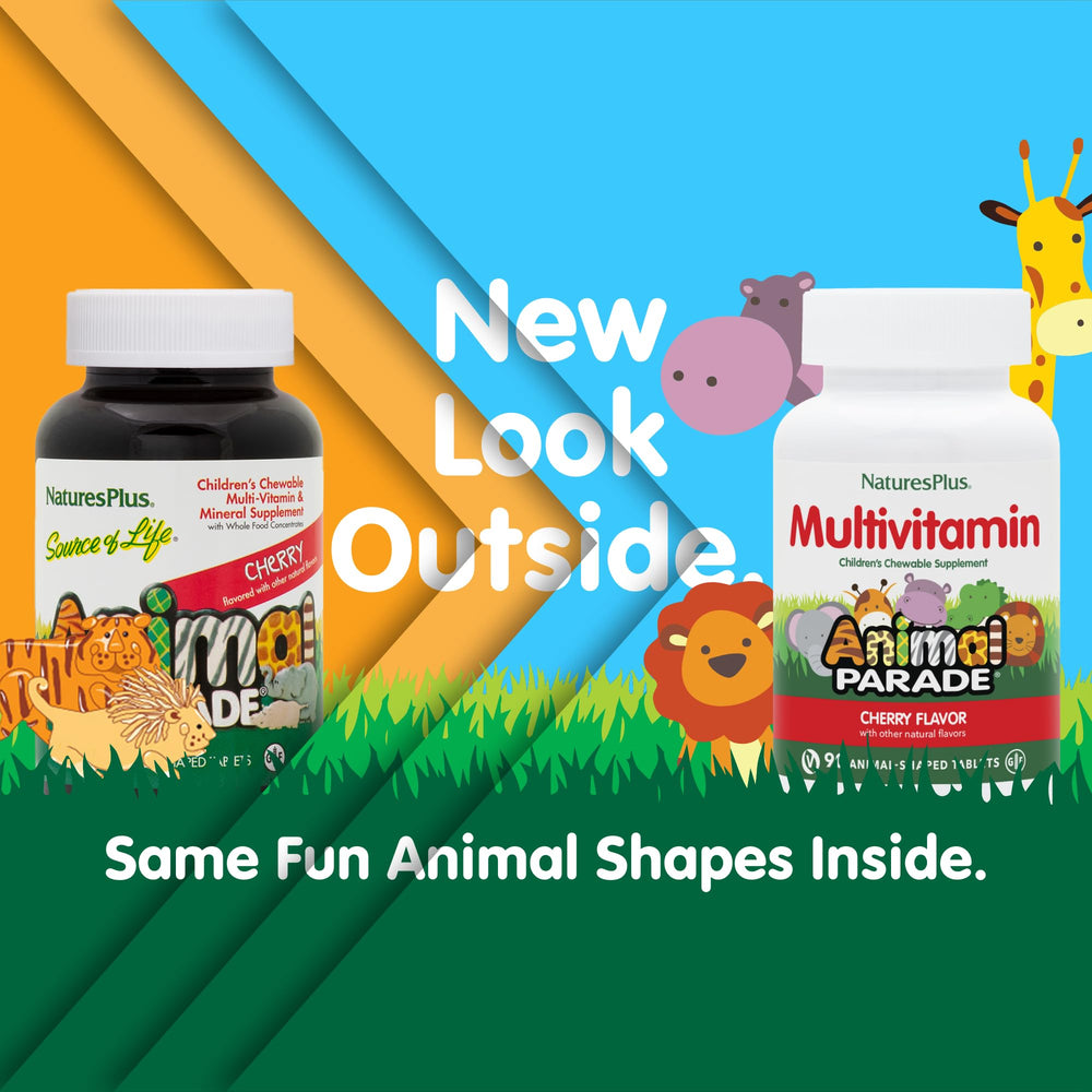 NaturesPlus Animal Parade animal-shaped chews engage kids during routine