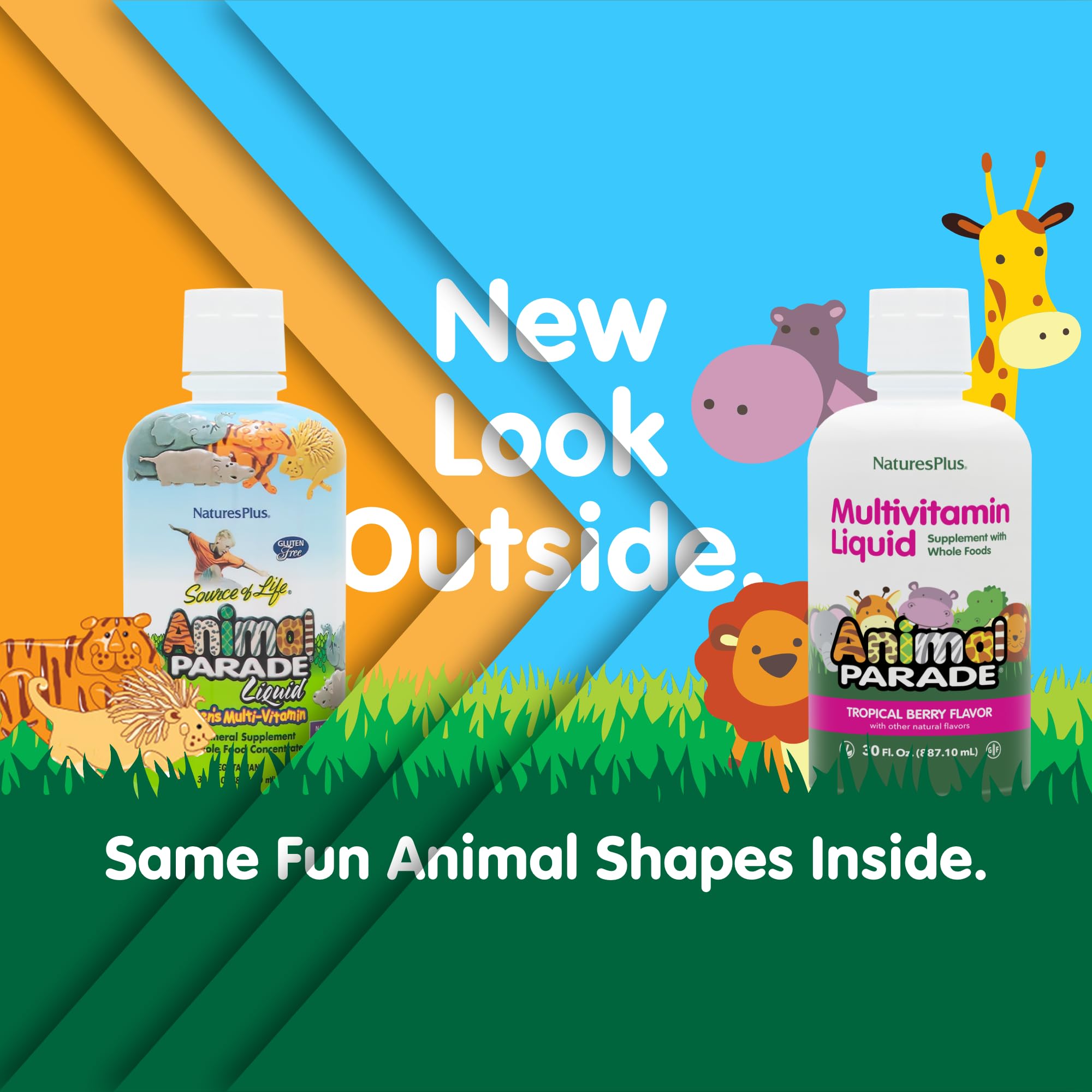 Dropper dispensing Animal Parade liquid for easy serving.