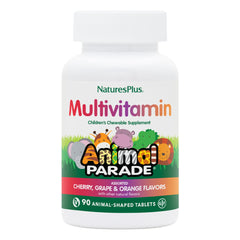 NaturesPlus Animal Parade front bottle: kid-friendly daily multivitamin.