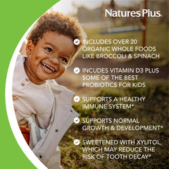 NaturesPlus Animal Parade Gold nutrition panel highlights D3 K2 and more
