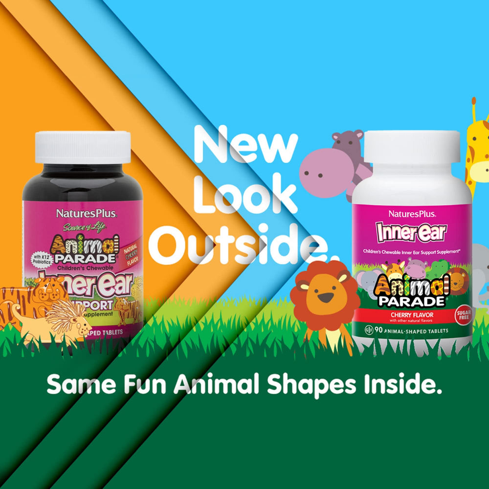 NaturesPlus Animal Parade probiotic tablets for daily kid-friendly use