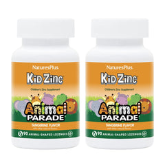 NaturesPlus Animal Parade KidZinc Tangerine Lozenges, kid-friendly zinc for daily immune support.