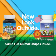 NaturesPlus MagKidz cherry-flavored magnesium with gluten-free formula for gluten-conscious families.
