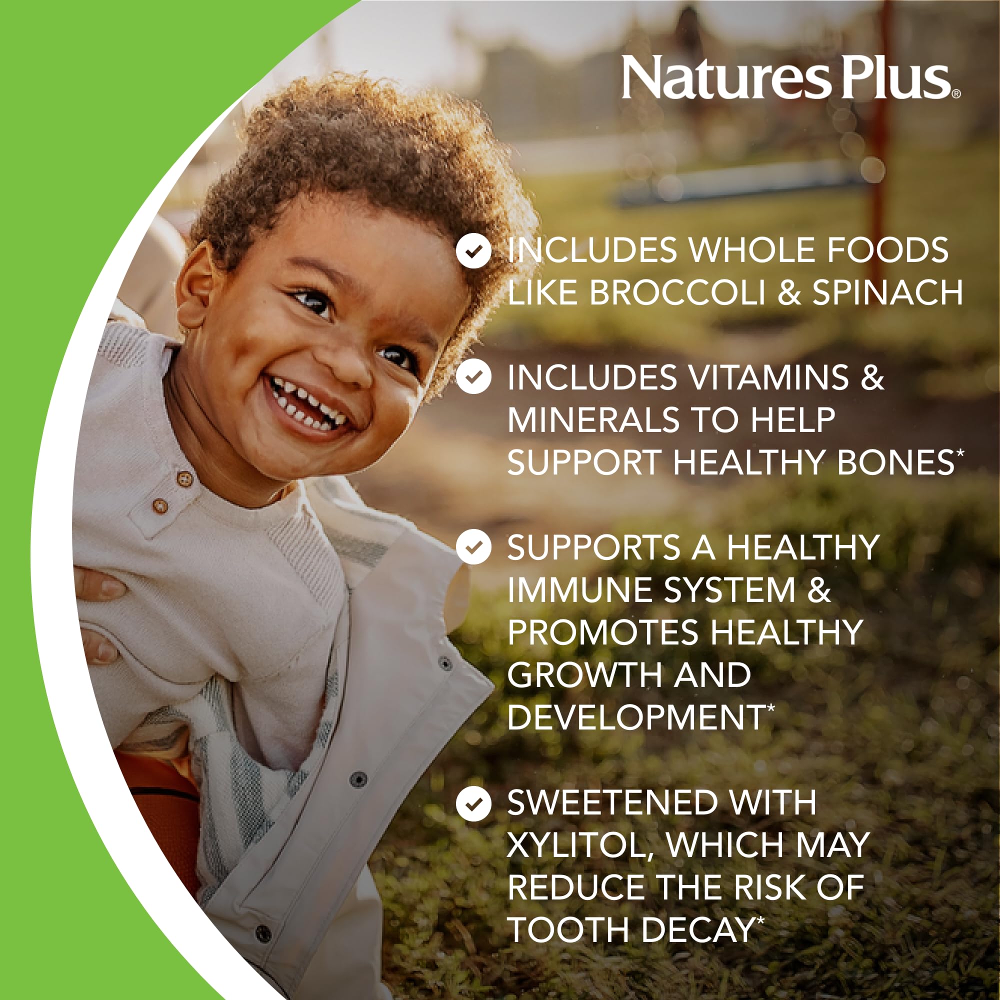 NaturesPlus Animal Parade orange-flavored chewables offer a refreshing, tooth-friendly option.