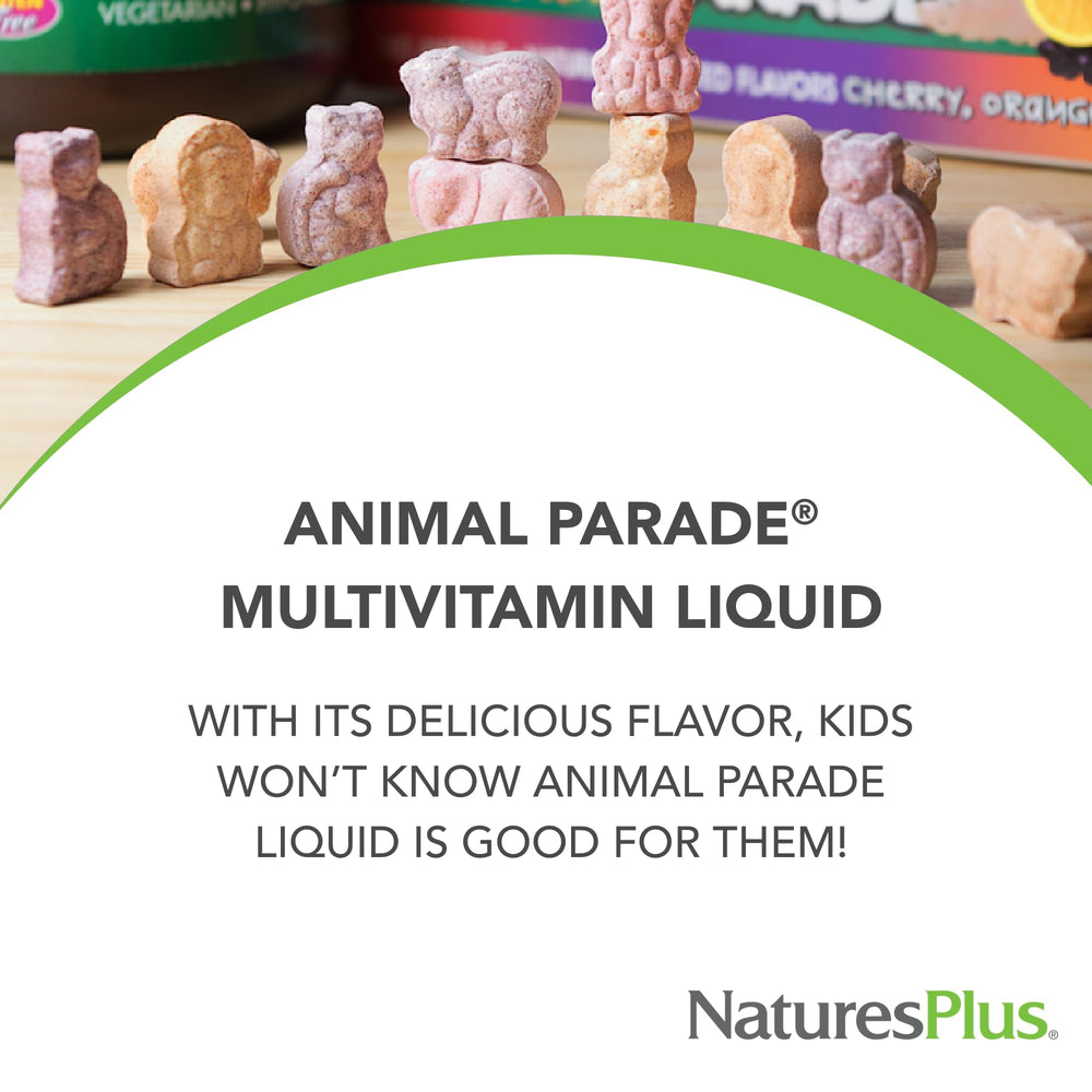 Close-up of old and new packaging designs for NaturesPlus Animal Parade.