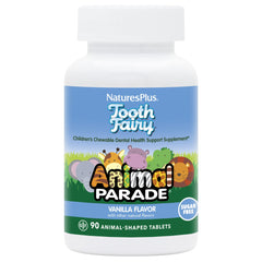NaturesPlus Animal Parade Tooth Fairy bottle for kid-friendly dental care
