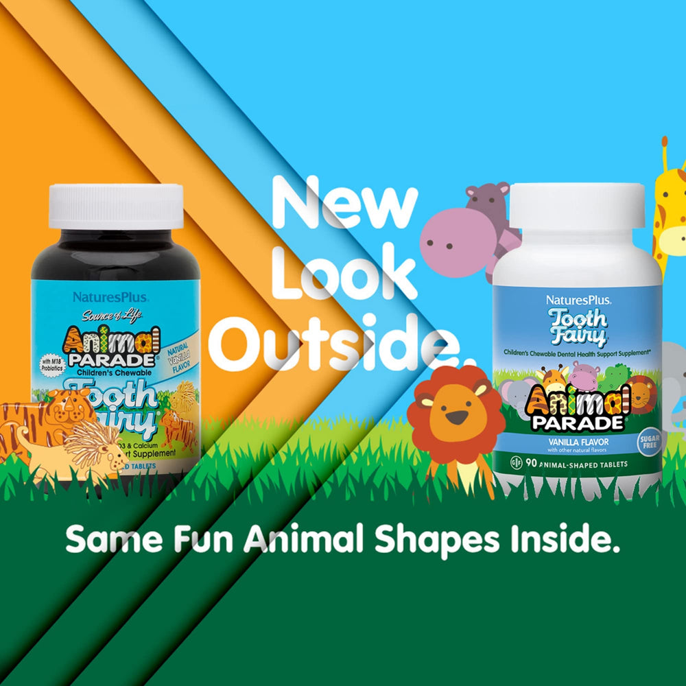 Animal Parade Tooth Fairy tablets highlight chewable design for kids