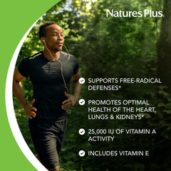 NaturesPlus Beta Carotene ingredient list showing no artificial colors