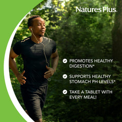 NaturesPlus Betaine HCl 600 mg gluten free badge indicating hypoallergenic formula