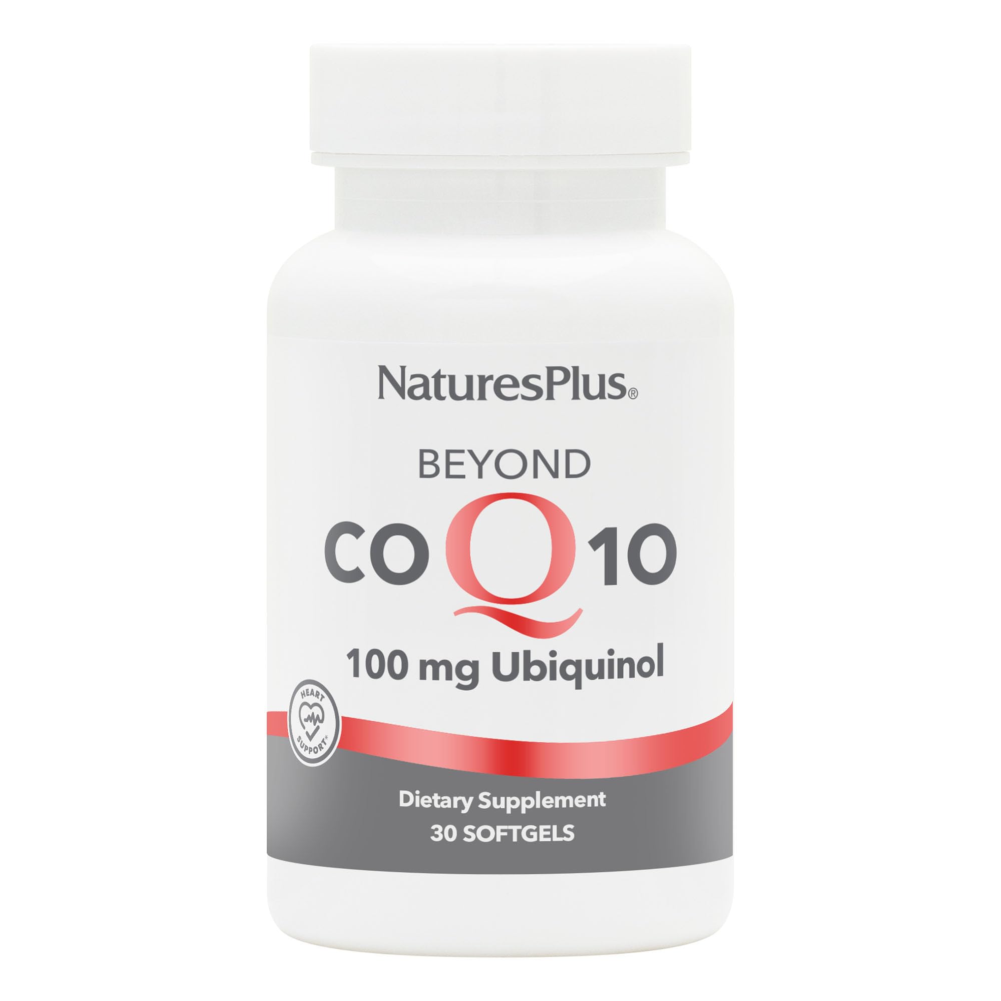 NaturesPlus Beyond CoQ10 bottle highlights high-strength ubiquinol for daily energy support.