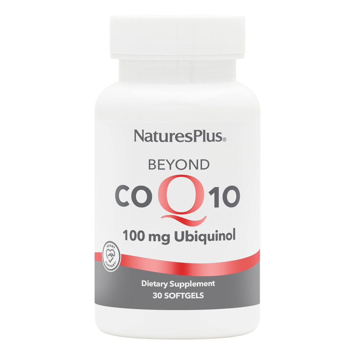 NaturesPlus Beyond CoQ10 bottle highlights high-strength ubiquinol for daily energy support.