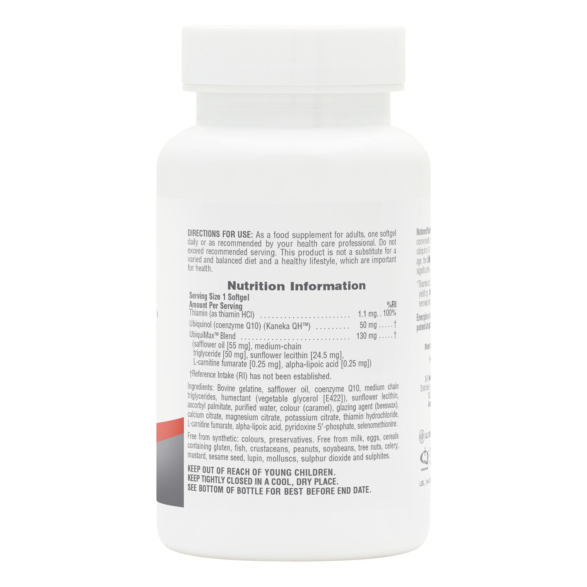 Nature'sPlus Beyond CoQ10 softgels close-up highlighting convenient daily supplement form.