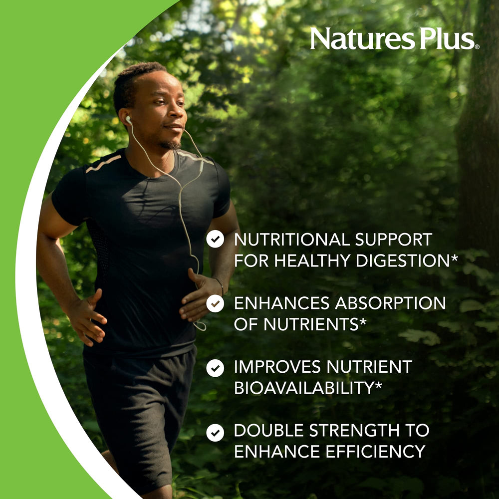 NaturesPlus Bioperine 10 label details with branding and product info.