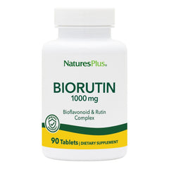 NaturesPlus Biorutin bottle front displays the 1000 mg rutin complex for daily use.