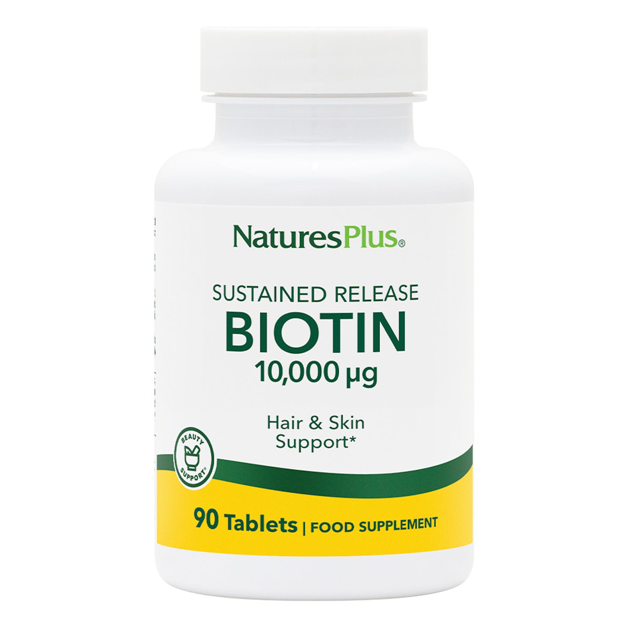 NaturesPlus Biotin sustained-release bottle for steady daily nourishment