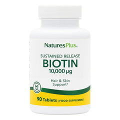 NaturesPlus Biotin sustained-release bottle for steady daily nourishment