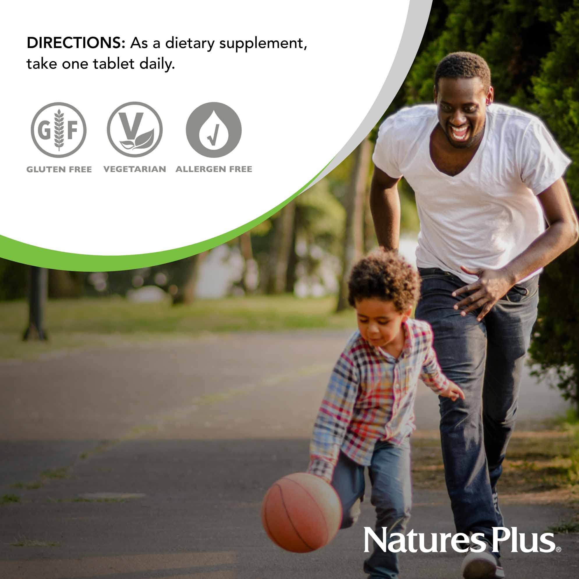 NaturesPlus bottle front view on a clean white surface