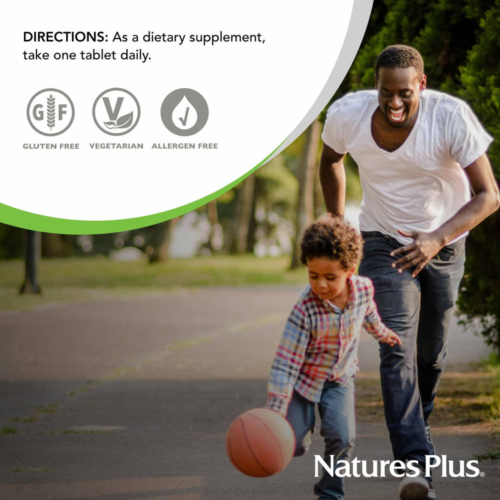 NaturesPlus bottle front view on a clean white surface
