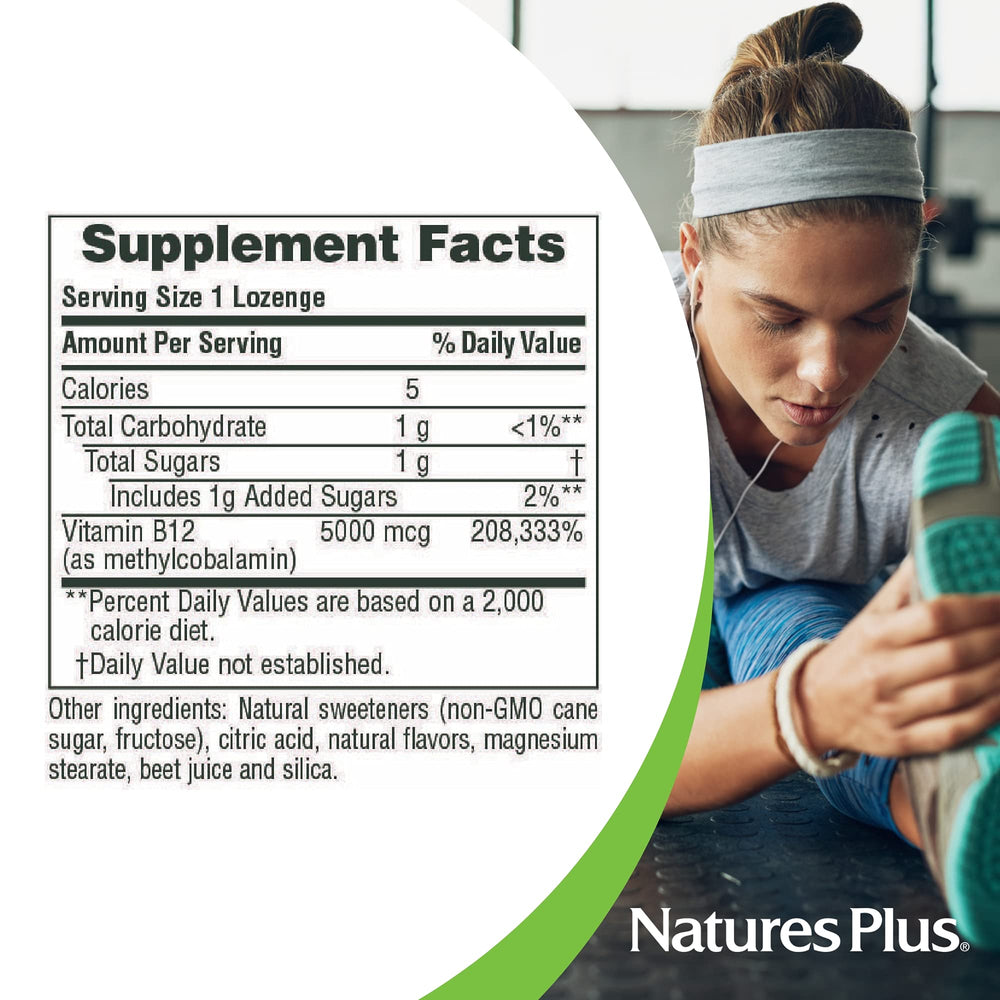 NaturesPlus bottle label shows Wild Berry flavor and 30 servings
