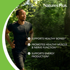 NaturesPlus Cal/Mag 180-servings bottle-side view for long-term use