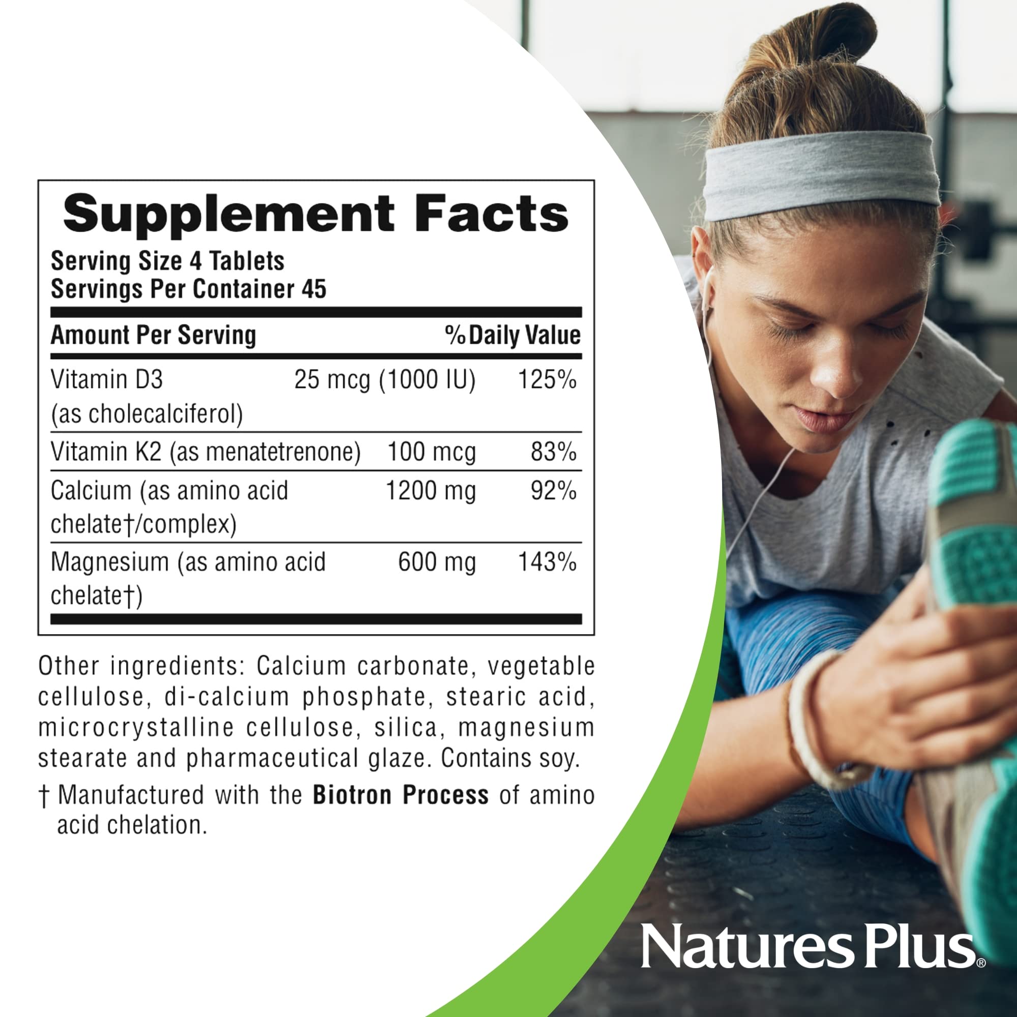 NaturesPlus gluten-free formula for allergen-conscious users.