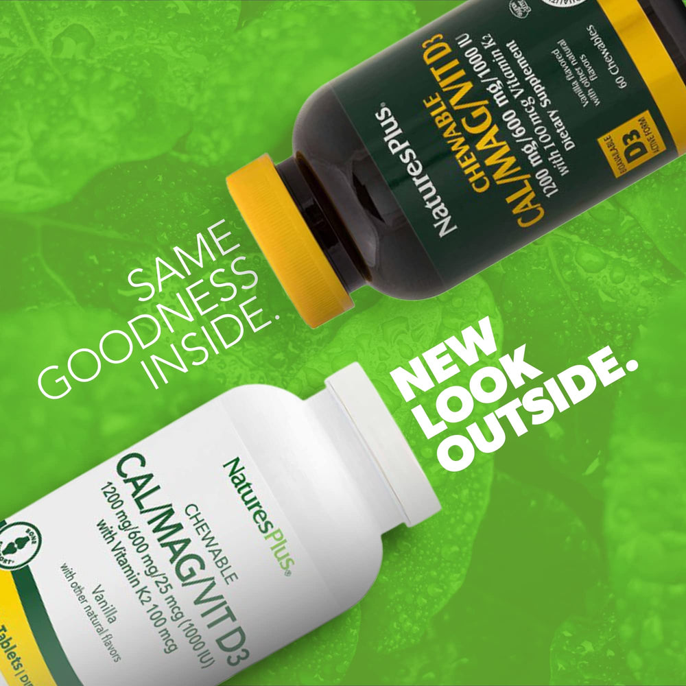 Close-up of chewable tablets highlighting vanilla flavor and nutrient blend