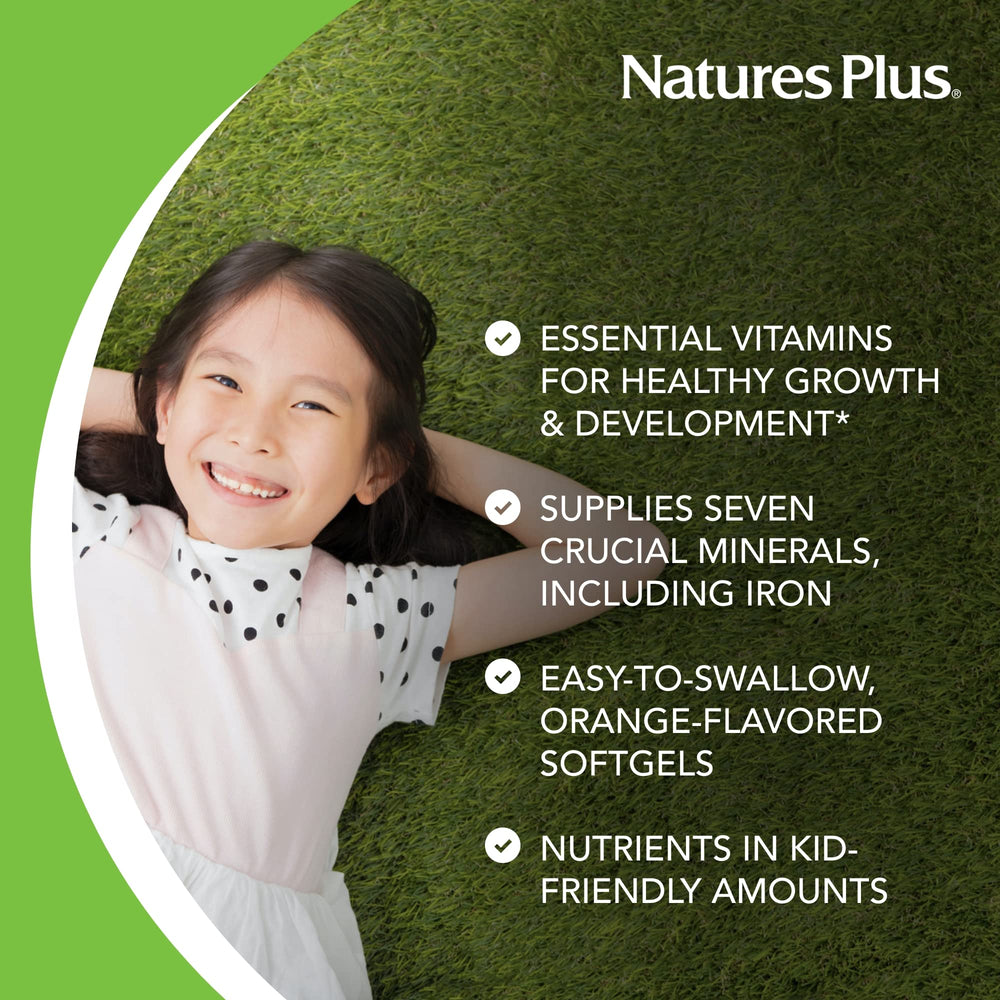 Orange-flavored Vita-Gels softgels with natural citrus taste