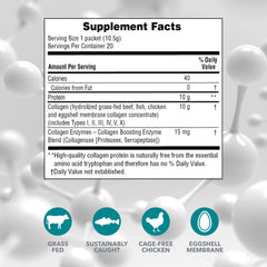 Closeup of NaturesPlus Collagen Peptides packaging highlighting 20-stick format