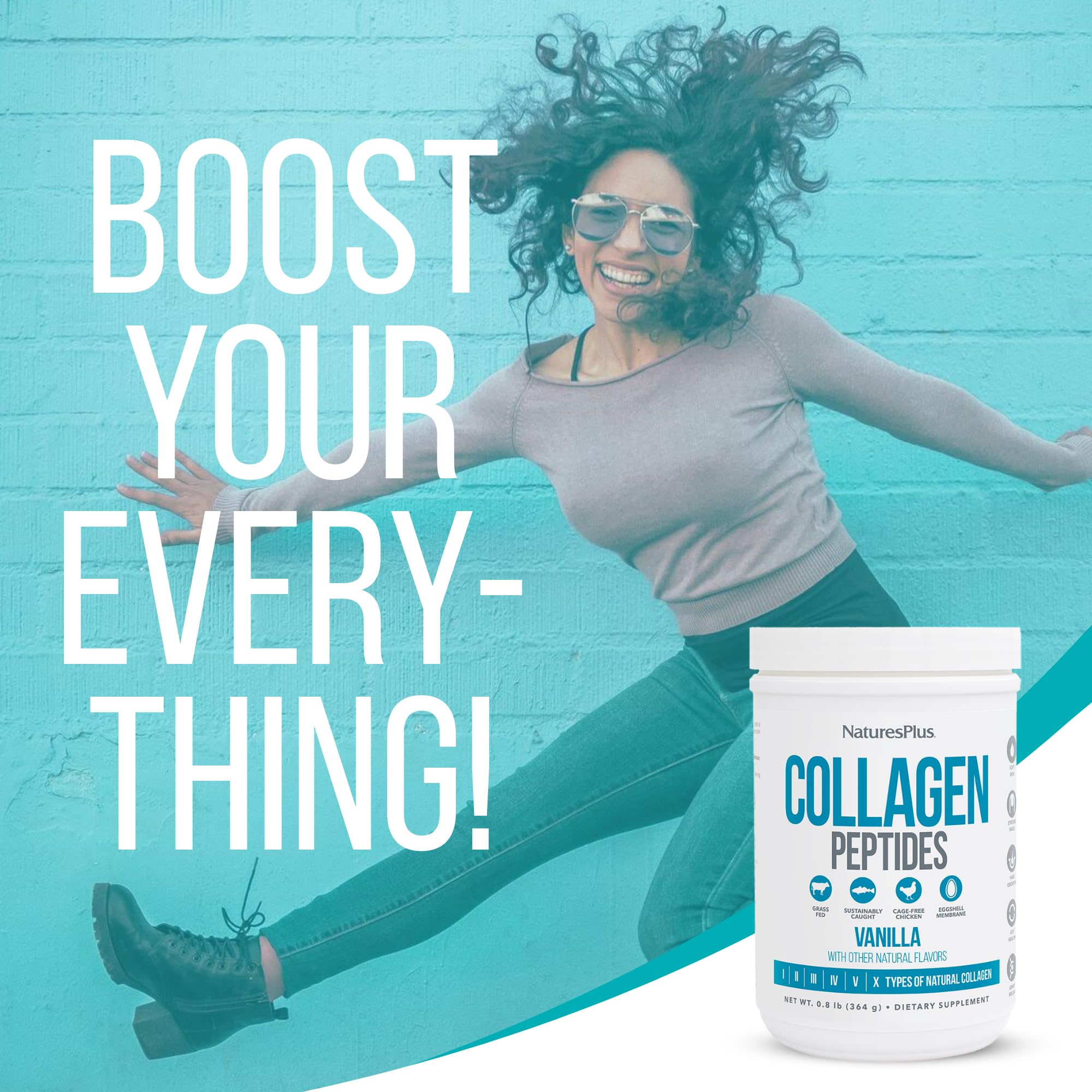 Close-up of collagen powder texture for premium quality