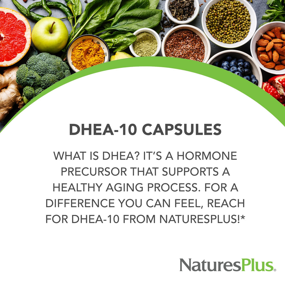 Two bottle pack of NaturesPlus DHEA 10 Bioperine.