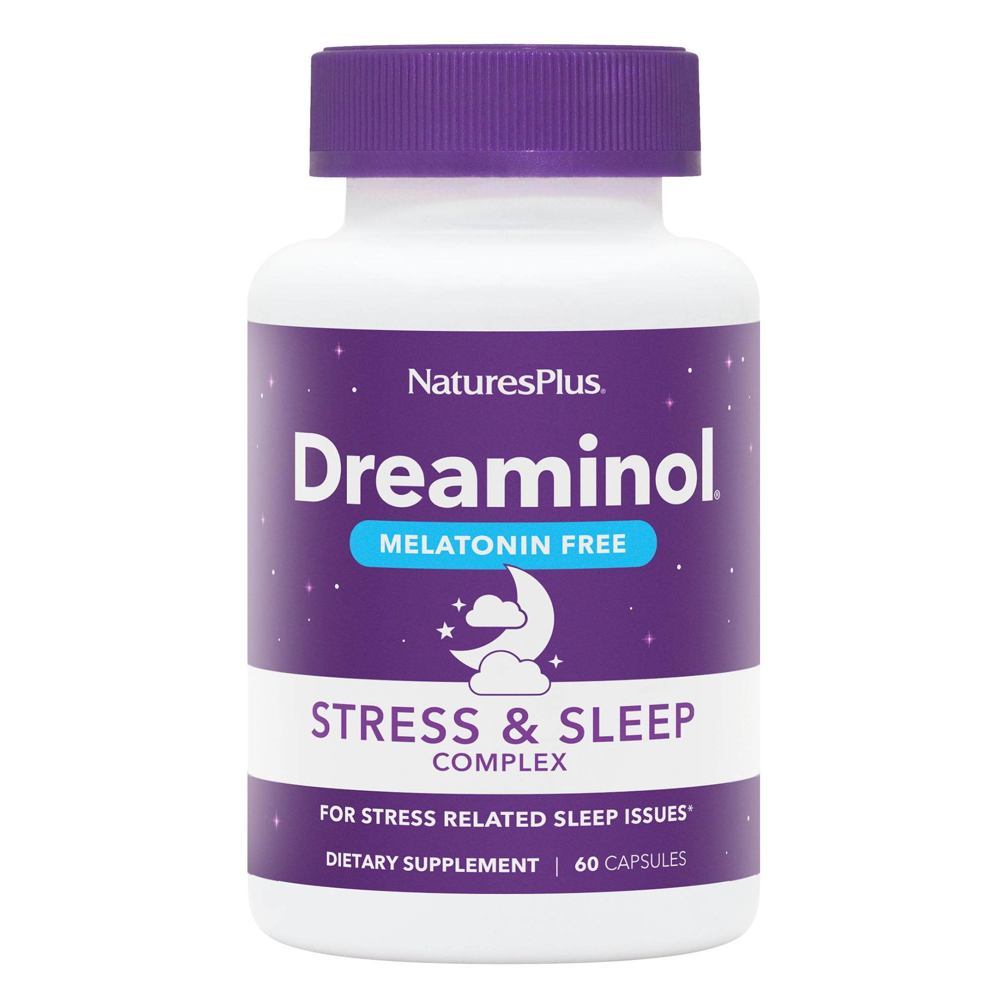 NaturesPlus DREAMINOL bottle for stress relief and sleep support