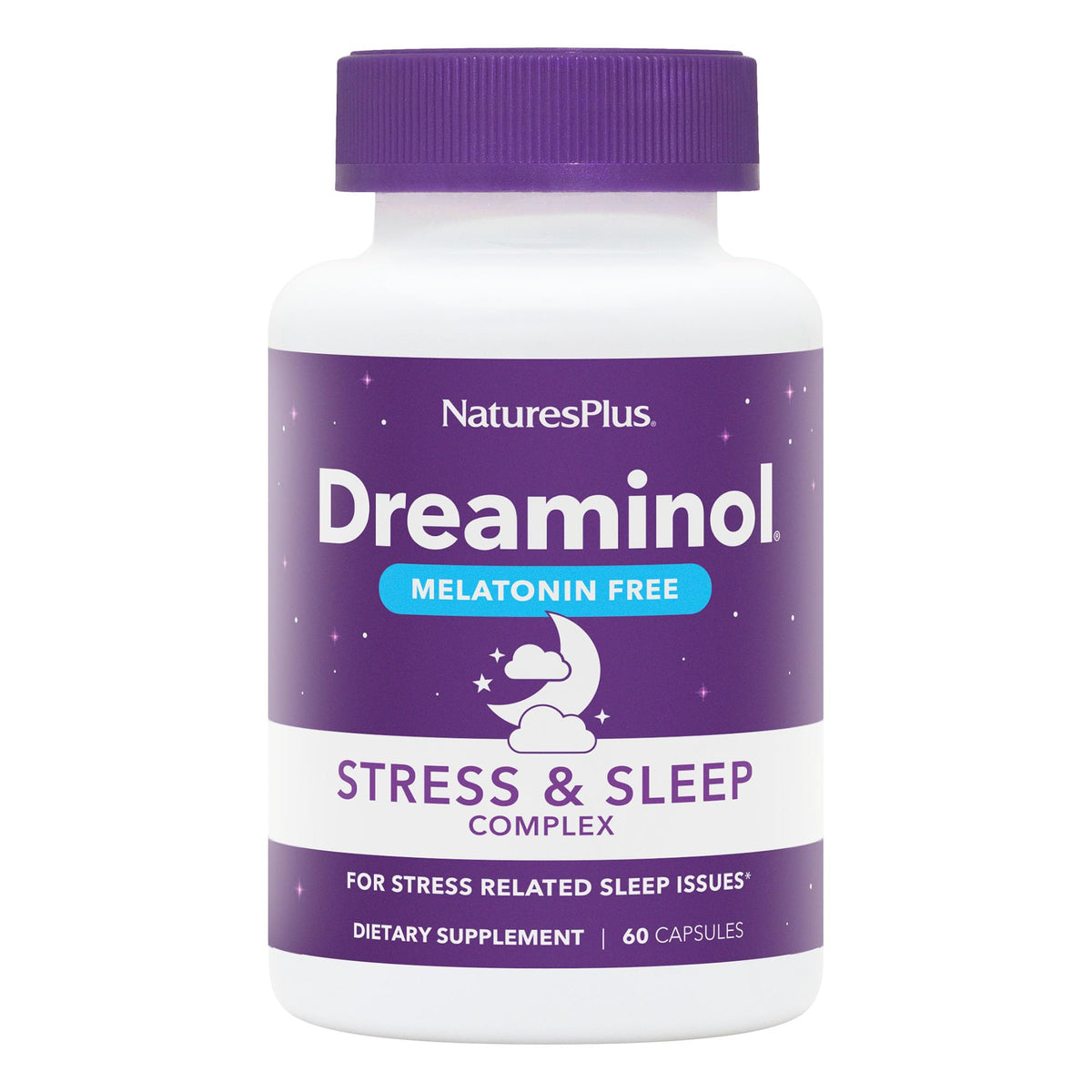 NaturesPlus DREAMINOL bottle for stress relief and sleep support