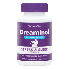 NaturesPlus DREAMINOL bottle for stress relief and sleep support