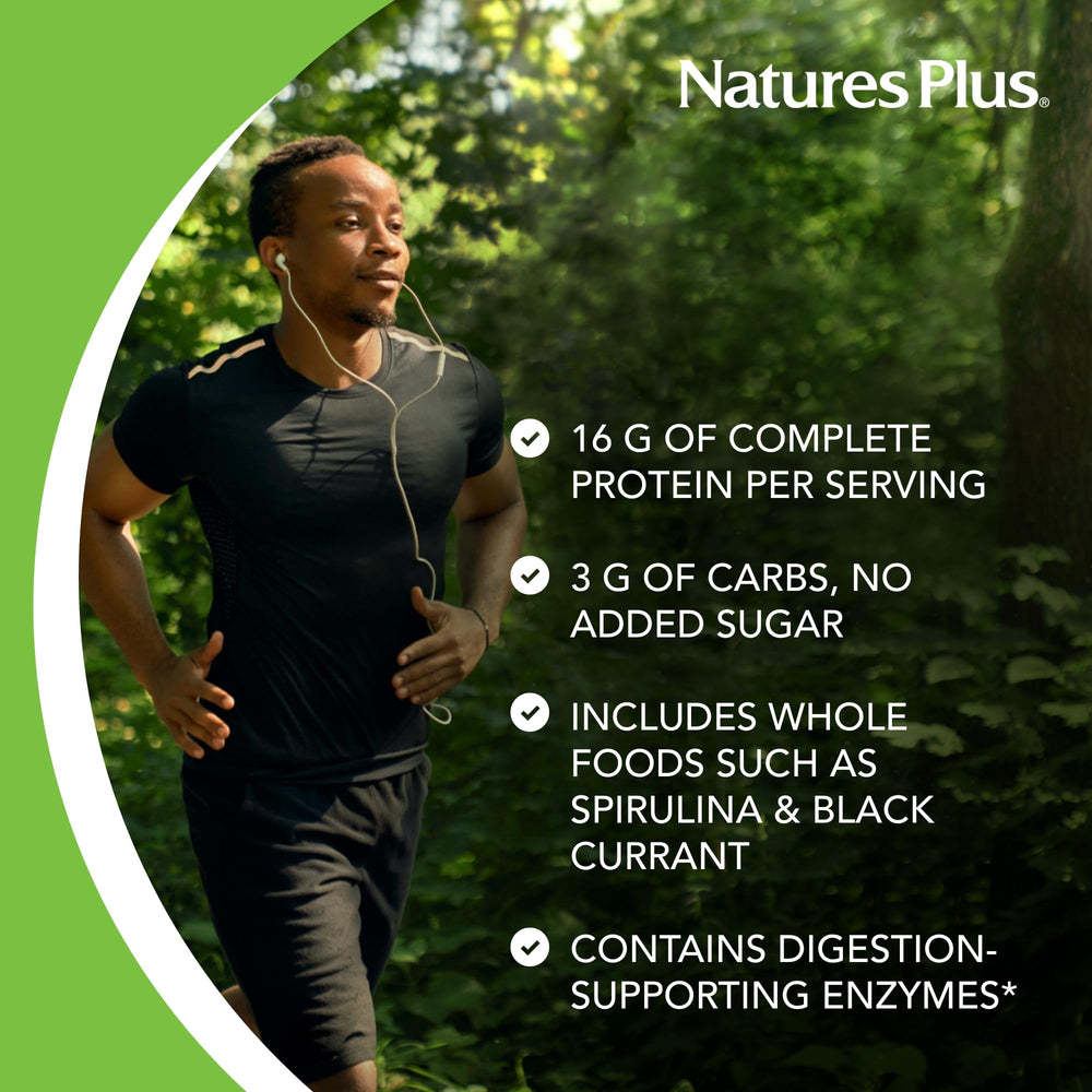 NaturesPlus Energy Shake poured into a glass shows creamy, versatile mix ideas.