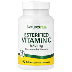 NaturesPlus Esterified Vitamin C 675 mg bottle — gentle on stomach daily use.