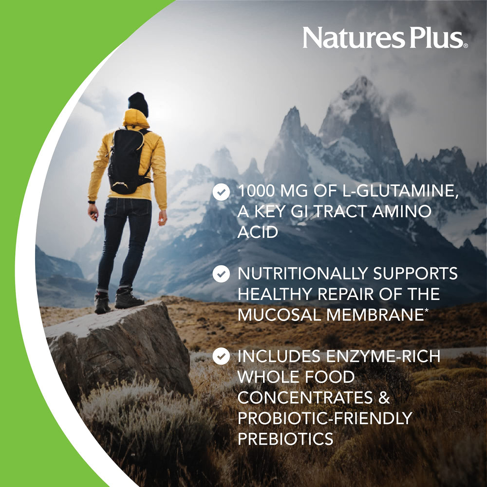 NaturesPlus GI Natural bottle on desk reinforcing easy, everyday digestive care