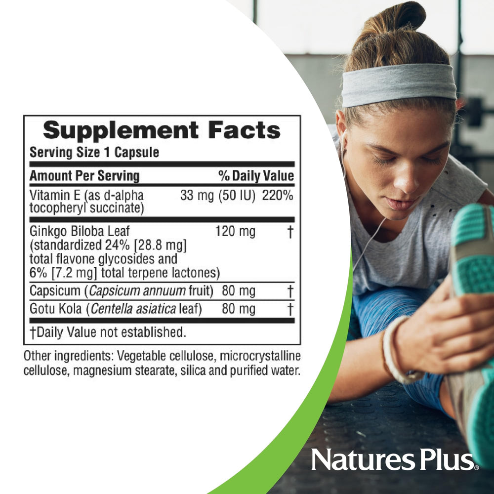 NaturesPlus Gingko-Combo packaging with compact bottle design.