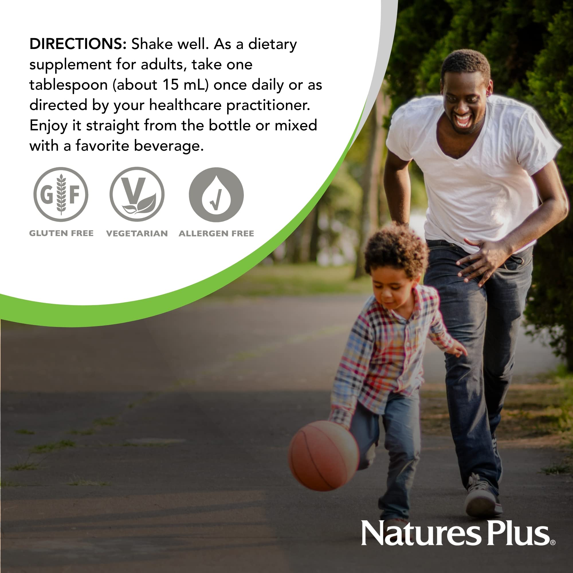Nature'sPlus gluten-free liquid vitamin D3 packaging detail