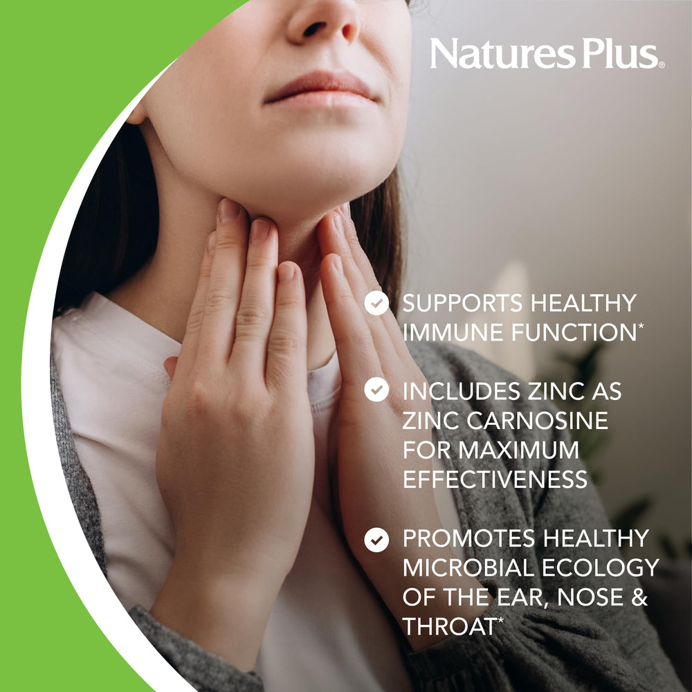 NaturesPlus gluten-free lozenge ingredients show safe, high-quality natural components.