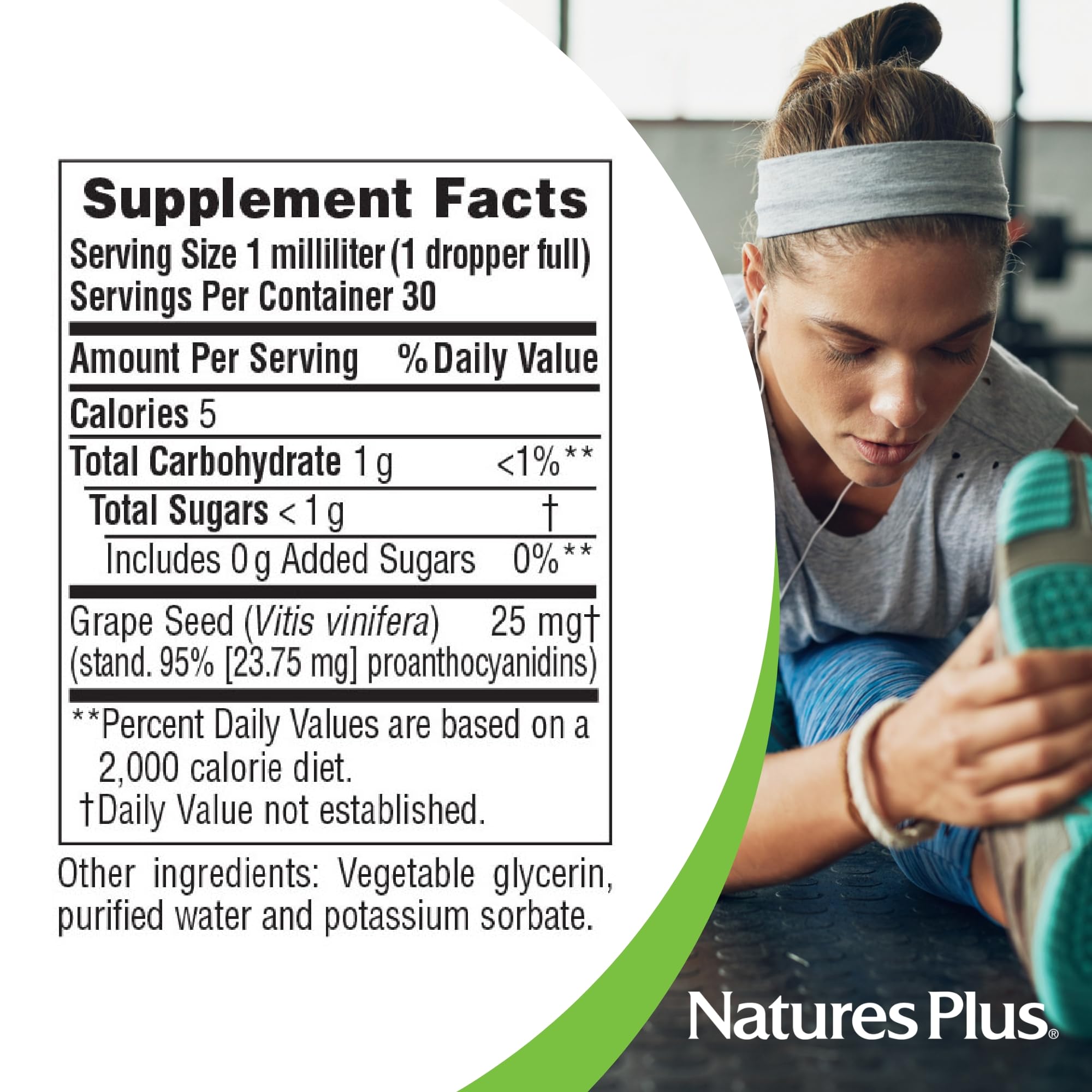 NaturesPlus packaging highlights gluten-free and vegetarian-friendly formulation