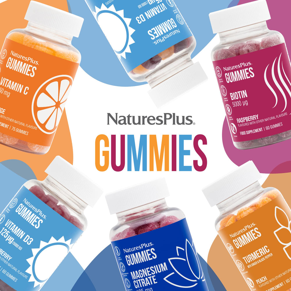 NaturesPlus Gummies berry-flavor close-up invites daily ingestion with pleasant taste