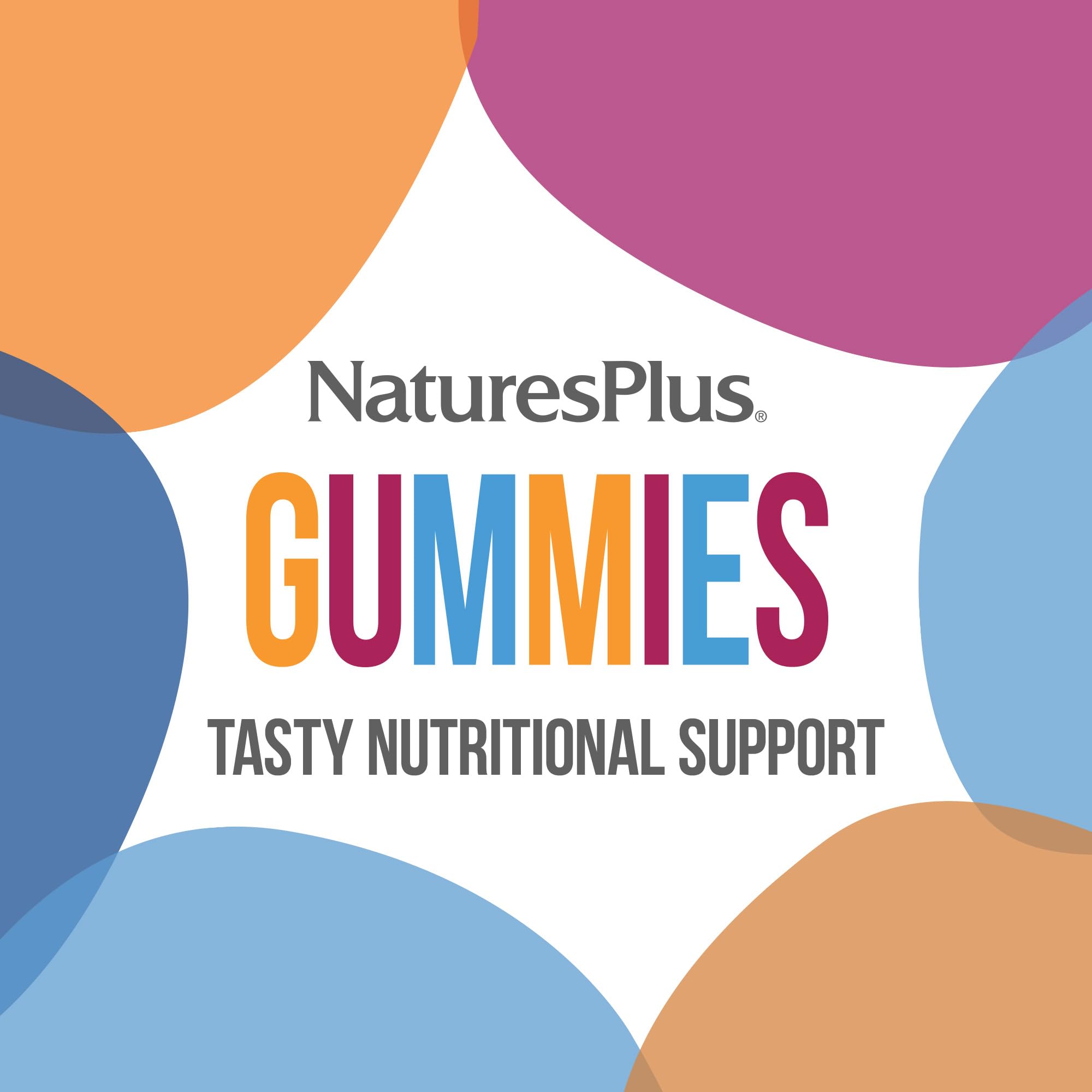 NaturesPlus Gummies gluten-free badge emphasizes allergen-friendly vitamin D3 choice
